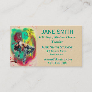 Carte De Visite studio de danse Hip hop moderne professeur de dans
