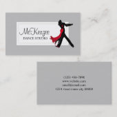 Carte De Visite Studio de Danse Professionnel, Entreprise d'Enseig (Devant / Derrière)