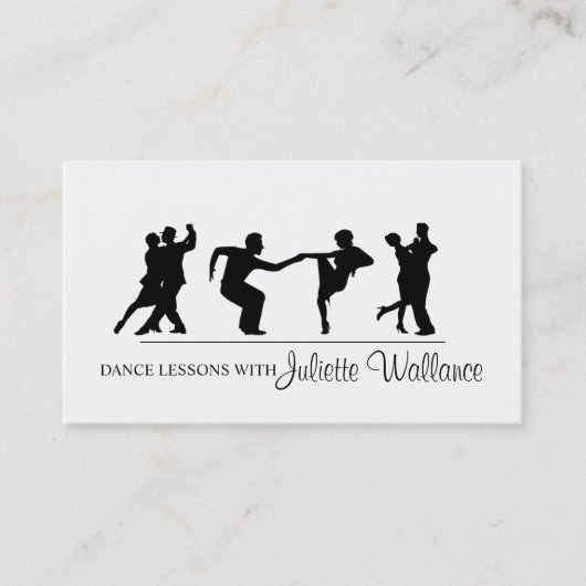 Carte De Visite Studio de Danse Professionnel, Entreprise d'Enseig (Devant)