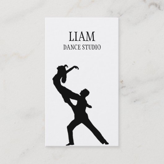 Carte De Visite Studio de danse professionnel, instructeur (Devant)
