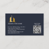 Carte De Visite Studio de design d'intérieur de maison moderne (Dos)