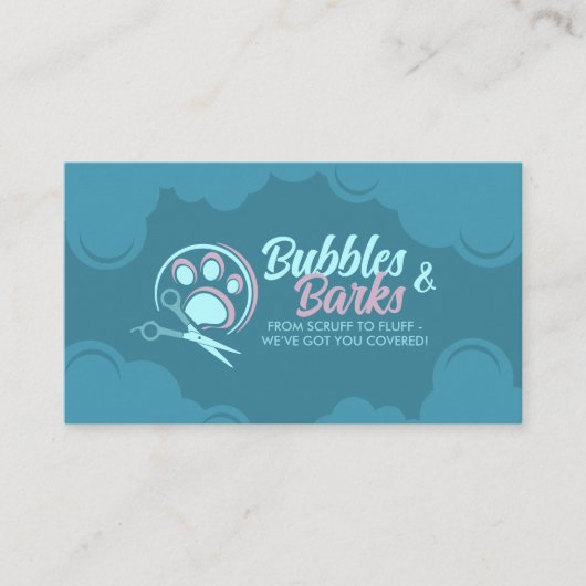 Carte De Visite Studio De Grooming Pour Animaux - Services Groomer (Devant)