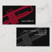 Carte De Visite Studio de l'enseignant du Joueur de trompette Musi (Devant / Derrière)