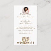 Carte De Visite Studio de Manucure Beauté Rose Poudré Or Luxe (Dos)