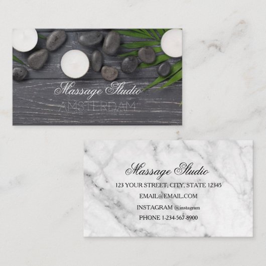 Carte De Visite Studio De Massage (Devant / Derrière)
