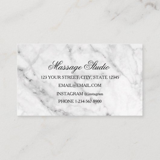 Carte De Visite Studio De Massage (Dos)