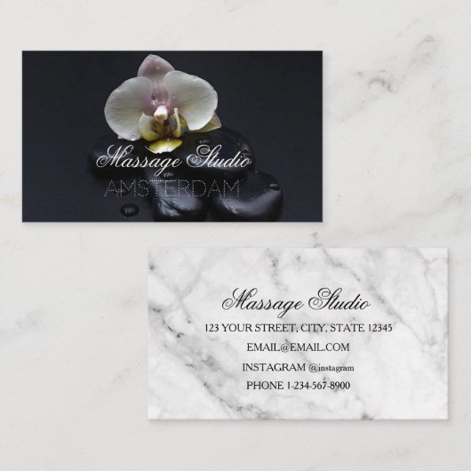 Carte De Visite Studio De Massage (Devant / Derrière)