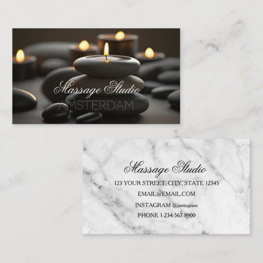 Carte De Visite Studio De Massage (Devant / Derrière)