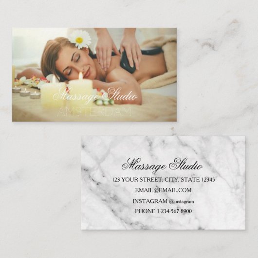 Carte De Visite Studio De Massage (Devant / Derrière)
