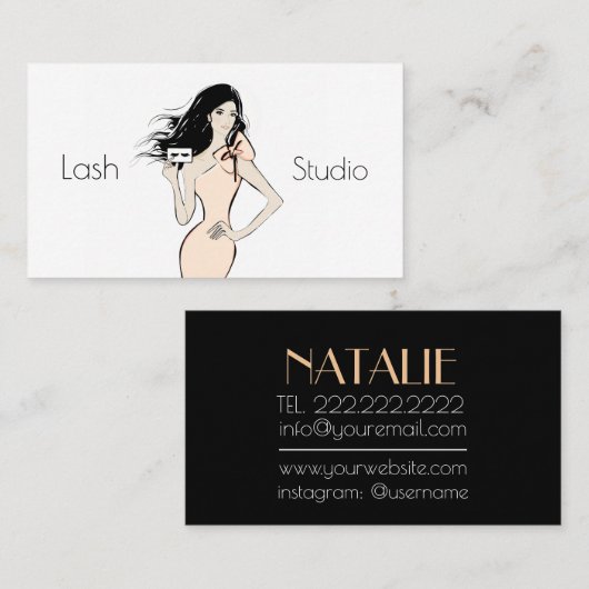 Carte De Visite Studio de mèche (Devant / Derrière)