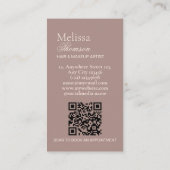 Carte De Visite Studio De Photo Brown Vert Élégant (Dos)