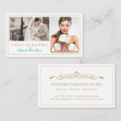 Carte De Visite Studio De Photographie Mariage Moderne Élégant (Devant / Derrière)