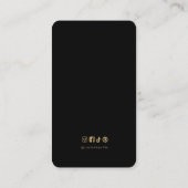 Carte De Visite Studio de Piercing Céleste Luxe Noir Or QR (Dos)