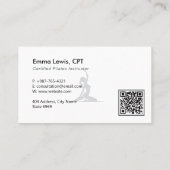 Carte De Visite Studio de Pilates | Gris Naturel (Dos)