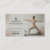 Carte De Visite Studio de Pilates | Gris Naturel (Devant)