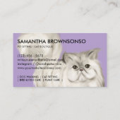 Carte De Visite Studio de portrait de photographe de chats (Dos)