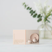 Carte De Visite Studio de poterie céramique neutre (Debout devant)