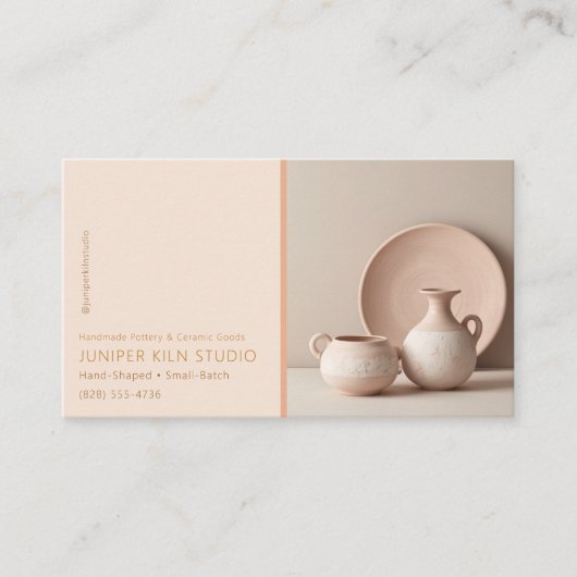 Carte De Visite Studio de poterie céramique neutre (Devant)