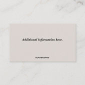 Carte De Visite Studio de poterie modifiable (Dos)