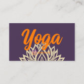 Carte De Visite Studio de professeur de yoga (Dos)