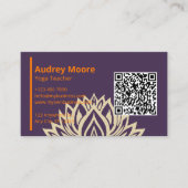 Carte De Visite Studio de professeur de yoga (Devant)