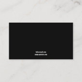 Carte De Visite Studio de tatouage à crâne noir et blanc tendance (Dos)