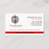 Carte De Visite Studio De Tatouage, Artiste De Tatouage - Koi Fish (Dos)