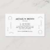 Carte De Visite Studio de tatouage piercing Gris (Dos)