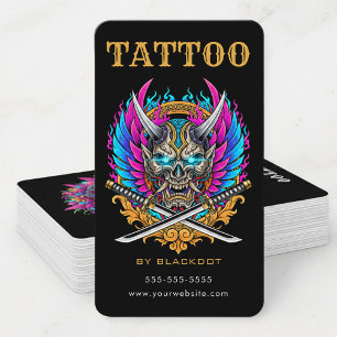 Carte De Visite Studio de tatouage professionnel Salon de tatouage