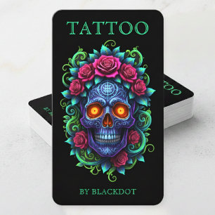 Carte De Visite Studio de tatouage professionnel Tatouage de crâne