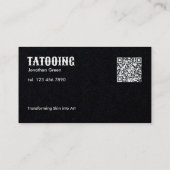Carte De Visite Studio de tatouage QR (Dos)