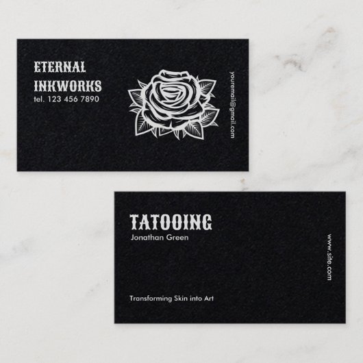 Carte De Visite Studio De Tattoo (Devant / Derrière)