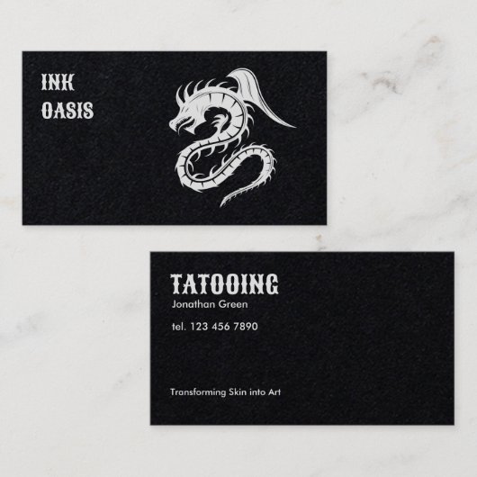 Carte De Visite Studio De Tattoo (Devant / Derrière)