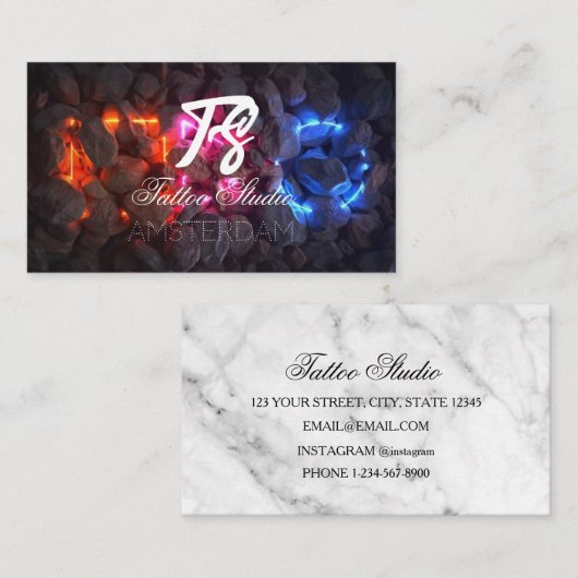 Carte De Visite Studio De Tattoo (Devant / Derrière)