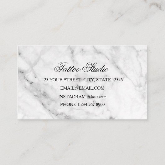 Carte De Visite Studio De Tattoo (Dos)