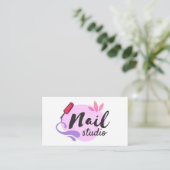 Carte De Visite Studio de vernis à ongles vierge (Debout devant)