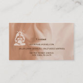 Carte De Visite Studio de Yoga céleste à aquarelle moderne (Dos)