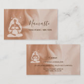 Carte De Visite Studio de Yoga céleste à aquarelle moderne (Devant / Derrière)