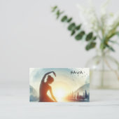 Carte De Visite Studio de Yoga et bien-être Zen (Debout devant)