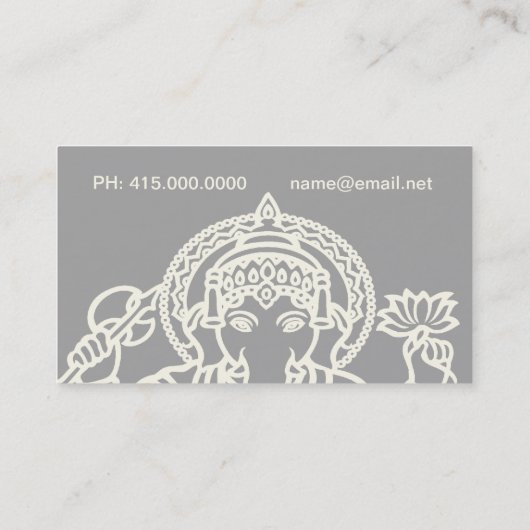 Carte De Visite Studio de Yoga Ganesh (Dos)