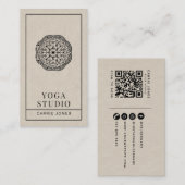 Carte De Visite Studio de Yoga Moderne (Devant / Derrière)