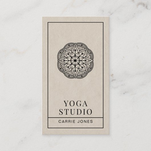 Carte De Visite Studio de Yoga Moderne (Devant)