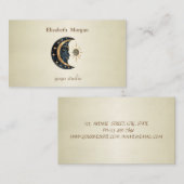 Carte De Visite Studio de yoga professionnel Soleil Lune (Devant / Derrière)