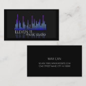 Carte De Visite Studio d'enregistrement de musique professionnelle (Devant / Derrière)