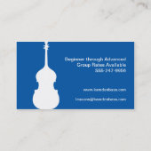 Carte De Visite Studio Enseignant Joueur double basse chaîne (Dos)