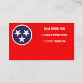 Carte De Visite Studio grunge de musique de drapeau d'état du (Dos)