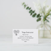 Carte De Visite Studio Instructeur Yoga Arbre (Debout devant)