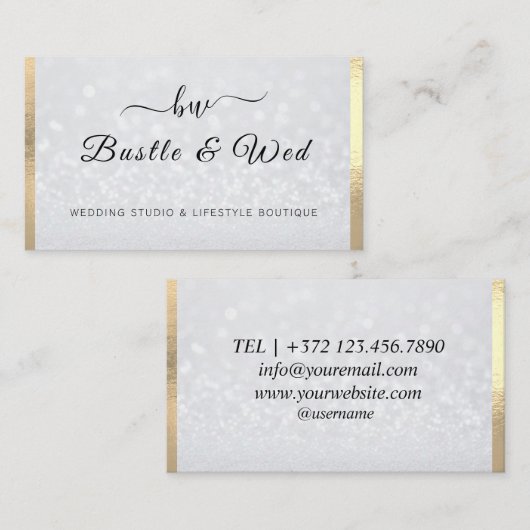 Carte De Visite STUDIO mariage & BOUTIQUE DE MODE DE VIE (Devant / Derrière)