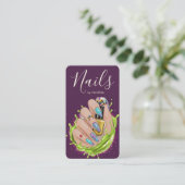 Carte De Visite Studio Moderne d'Art des Ongles Artiste Manucure d (Debout devant)