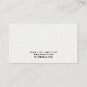 Carte De Visite Studio moderne de tatouage blanc et rouge Rose (Dos)